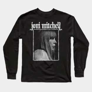 Joni Mitchell Metal Style Long Sleeve T-Shirt